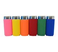 TahoeBay 8.4oz Can Cooler Sleeves for Small Energy Drinks, Beer, Soda - Neoprene Insulators Fits 8.4 oz Red Bull and Izze Sparkling Juice Drinks (Multicolor)