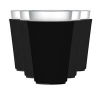 TahoeBay Blank Pint Glass Sleeves (6-Pack) 16 Ounce Insulating Foam Collapsible Beer Drinking Cup Holder (Black)