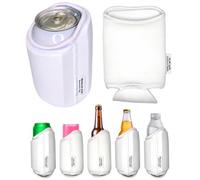 TahoeBay Universal Blank Can Cooler Sleeves, Bulk 40-Pack, White/White | 4 in 1 Neoprene Coolers for Regular 12 oz Beer Cans and Bottles, Slim Skinny Tall, 16oz Drink, Sublimation Blanks, Vinyl, DTF