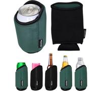 TahoeBay Universal Blank Can Cooler Sleeves, Soft 2-Pack, Forest/Black | 4 in 1 Neoprene Coolers for Regular 12 oz Beer Cans and Bottles, Slim Skinny Tall, 16oz Drink, Sublimation Blanks, Vinyl, DTF