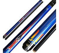 Tai ba cues 2-Piece Pool cue Stick, 13mm Tip, Short 48" Junior Kid cue, Hardwood Canadian Maple Professional Billiard Pool Cue Stick 18,19 Oz Pool Stick (Selectable)-Blue, Black, Green, Red