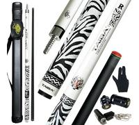 Tai ba cues 2-Piece Pool Stick 13mm Multilayer Leather Tip, 58", 3/8 * 8 Pin Joint Hardwood Canadian Maple Professional Billiard Pool Cue Stick 19, 20, 21 Oz