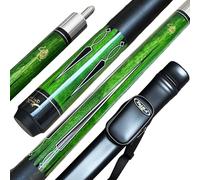 Tai ba cues Pool Cue Pool Stick with Case, 13mm Tip, 58", Hardwood Canadian Maple Professional Billiard Stick 19,20,21 Oz (Selectable)-Blue, Red, Green Pool Cue Stick