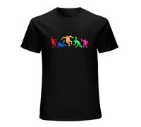TAI BANG Men's Funny Kei%Th Har%Ing T-Shirt Short Sleeve T-Shirt Black L