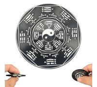 Tai Chi Bagua Fidget Spinner, Feng Shui Bagua Compass, Traditional Stress Relief Rotating Compass Spinner, Good Luck Minis Chinese Auspicious Amulet for Focus & Anxiety Relief, Luck (1 pc)