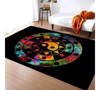 Tai Chi Bagua Yin Yang Large Rug 3D Printing Living Room Rug Flannel Soft Bedroom Rug Children Boy Toilet Mat Doormat 200 X 300 Cm - Polyester Soft Touch Easy Clean, Stain Resistant -1B9T-I7
