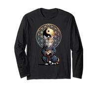 Tai Chi Cat Yin Yang Flower of Life Martial Arts Kitten Long Sleeve T-Shirt