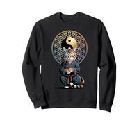 Tai Chi Cat Yin Yang Flower of Life Martial Arts Kitten Sweatshirt