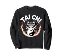 Tai Chi Cat Yin Yang Flower of Life Martial Arts Kitten Sweatshirt