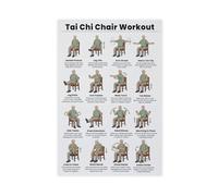 Tai Chi Chair Practice Charts And Training Plans Canvas Poster Bedroom Decor Landscape Office Room Decor Gift 24" L X 36" W