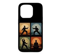 Tai Chi Collage Retro Sunset Spiritual Wellness Martial Arts Case for iPhone 15 Pro