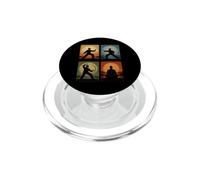 Tai Chi Collage Retro Sunset Spiritual Wellness Martial Arts PopSockets PopGrip for MagSafe