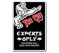 Tai Chi Decal Parking Martial Arts Black Belt Instructor Class Student Retro Metal Tin Sign 8X12 Inches