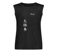 Tai Chi Martial Arts Mens Black Sleeveless T-Shirt Graphic Tee Printed Unisex Vest Tank Tops Shirt XXL