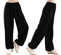 Tai Chi Pants Comfortable Tai Chi Training Pants Breathable Kung Fu Taichi Uniforms Martial Arts Tai chi Clothing Qigong Wing Chun Shaolin Wide Legs Knickerbocker,01,XXL