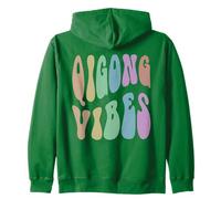 Tai Chi QIGONG VIBES Wellness Squad Heals Peace My Therapy Zip Hoodie