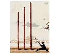 Tai Chi Rulers, Martial Arts Taiji Stick, Chinese Wushu Kung Fu Tai Chi Bang, Wood Exercise Equipment for Tai Chi Class, Fitness, Physical Rehabilitation 130 * 3cm