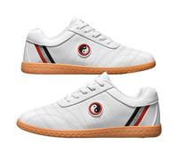 Tai Chi Shoes,kung Fu Shoes,Chinese Traditional Wushu Shoes Leather,taekwondo Shoes,Kids,for Men Women,Unisex,Non-Slip,Light,Breathable,for Taekwondo,Boxing,Karate,Kung Fu,Wing Chun White