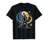 Tai Chi Silhouette Sunset Mountain Peaceful Practitioner T-Shirt