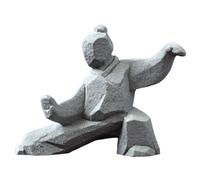 Tai Chi Statue, Yin Yang Figurine for Home Decor, Meditation Zen Sculpture, Feng Shui Gift, Handcrafted Sandstone Artwork for Office Bookshelf Desktop Decor (Style B)