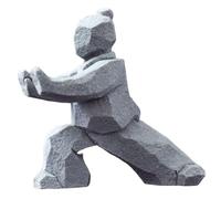 Tai Chi Statue, Yin Yang Figurine for Home Decor, Meditation Zen Sculpture, Feng Shui Gift, Handcrafted Sandstone Artwork for Office Bookshelf Desktop Decor (Style C)