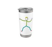 Tai Chi Stickman Stainless Steel Insulated Tumbler