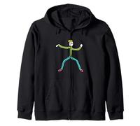 Tai Chi Stickman Zip Hoodie