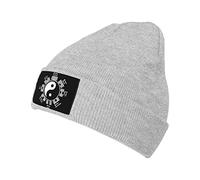 Tai Chi Yin Yang Beanie Hat Unisex Knit Hat Warm Caps Gray
