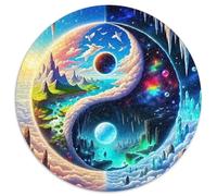 Tai Chi Yin Yang Forest Moon 1000 Piece Jigsaw Puzzle for Adults Traditional Chinese Philosophy Symbol Challenging Puzzles Challenge Games Creativity & Gift Giving 1000pcs (67.5x67.5cm)