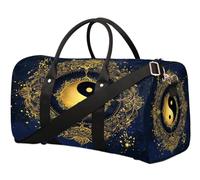 Tai Chi Yin Yang Travel Duffle Bag for Women Men Girls Boys Weekend Overnight Bags 22.7 L Tote Cabin Luggage Bag for Sports Gym Yoga