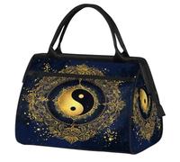 Tai Chi Yin Yang Travel Duffle Bag for Women Men Kids Boys Girls Weekend Overnight Bags 24 L Holdall Tote Cabin Bag for Sports Gym Yoga
