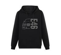 TAI DU E46 E 46 Classic Drift Series 3 Car Summer Style Brand Black Printing Graphic Mens Sweatshirts Unisex Hooded XL