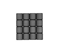 TAI-HAO 18 Key Low Profile MX Replacement Black Keycaps (Black, PBT)