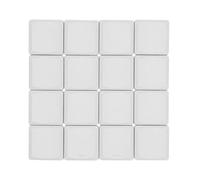 TAI-HAO 18 Key Low Profile MX Replacement Black Keycaps (White, PBT)