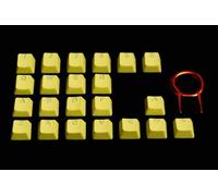 Tai-Hao TPR Rubber Backlit Double Shot Keycaps, 22 Keys in Neon Yellow