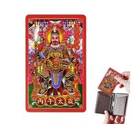 Tai Sui Card - Copper Year Of The Horse Blessing, Compact Engraved Charm, Timeless Cultural Keepsake | Inspirational Luck Protector for Men Women Teens Athletes Cyclists Golfers Hus