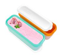 TAIANJI 2 Pack Ice Cream Containers, 1.5L Freezer Reusable Freezer Storage Tubs with Lids Food Storage Container Non-Slip for Homemade Sorbet, Gelato, Smoothies