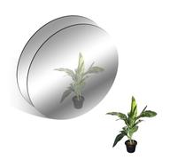 TAIANJI 2 Pcs Acrylic Round Mirrors 30cm Non Glass Round Mirror Plate, Self Adhesive Mirror for Stick On Mirror Wall Mirrors for Bedrooms Mirror Tiles Self Adhesive Mirror Tiles Self Adhesive