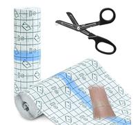 TAIANJI 2 Roll Second Skin Tattoo Cover 15cm x 5M Waterproof Aftercare Bandage Tattoos Clear Plaster Film with Scissors, Second Skin Healing for Shower, Wound Dressing, Protective Shield