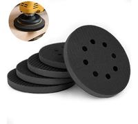 TAIANJI 5 Pcs Soft Density Interface Pads for Sander, 8 Holes 125mm Hook Pad Saver Professional Match Sanding Discs