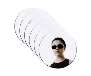 TAIANJI 6 Pcs Acrylic Round Mirrors Non Glass Round Mirror Plate, Mirror Wall Stickers DIY for Home Living Room Bedroom Sofa TV Setting Wall