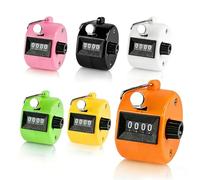 TAIANJI Clicker Counter, 6 Pcs Handheld Counters 4-Digit Tally Count Hand Mechanical HandTally Clickers Palm Pitch Counts for Counting, Golf, Sports Competition, School, Knitting