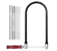 TAIANJI Coping Saw, Cutting Tools Woodworking with 8 Blades Saw Tooth Set for Fine Cuts, Fret Cutting, Precise Scrollwork, Curves Wood, Model Making, Crafts (31x11cm)