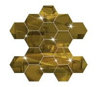 TAIANJI Mirror Wall Stickers Bathroom, 16 Pcs Decorative Wall 20cm Mirror for Bedrooms DIY Decoration