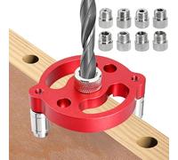 TAIANJI Woodworking Center Finder Kit, Drill Guide with 3/4/5/6/7/8/9/10 mm Drill Bushings, Guide Locator for Vertical Hole Drilling, Angle Centre Finder