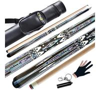 TaiBA cues Pool Cue Stick, 13mm Tip, 58", Hardwood Canadian Maple Professional Billiard Stick 19,20,30 Oz (Selectable)-Blue, Red, Green Pool Cue Stick