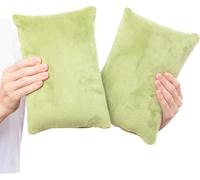 TaiBest 2 Pack Small Pillow, Memory Foam Mini Pillow 11 X 7 Inches for Travel, Sleeping, Nap and Neck, Knee, Lumbar Support, Tiny Pillow Cushion for Pet, Dogs (Green)