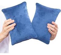 TaiBest 2 Pack Small Pillow, Memory Foam Mini Pillow 11 X 7 Inches for Travel, Sleeping, Nap and Neck, Knee, Lumbar Support, Tiny Pillow Cushion for Pet, Dogs (Blue)
