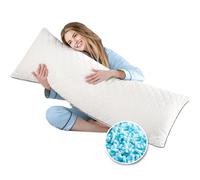 TaiBest Body Pillow for Adults, Memory Foam Long Pillow 20x54 Inch - Firm Full Support for Side Sleeper, White