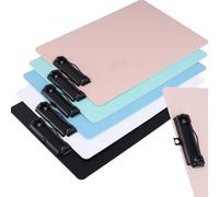 TAICHEUT 10 PCS A4 Plastic Clipboards, 31.5 x 22.5cm 5 Colors Thick Writing Clipboards with Clips, Folder Boards for Clamping, Fixing Documents, Paper